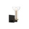 Designers Fountain Nova 9.75in 1-Light Matte Black Modern Indoor Wall Sconce with Clear Seedy Glass Shade D283C-WS-MB - alternate 1